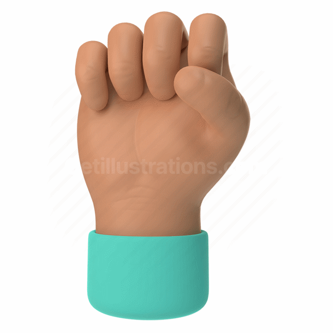 emoticon, emoji, sticker, gesture, fist, up, medium